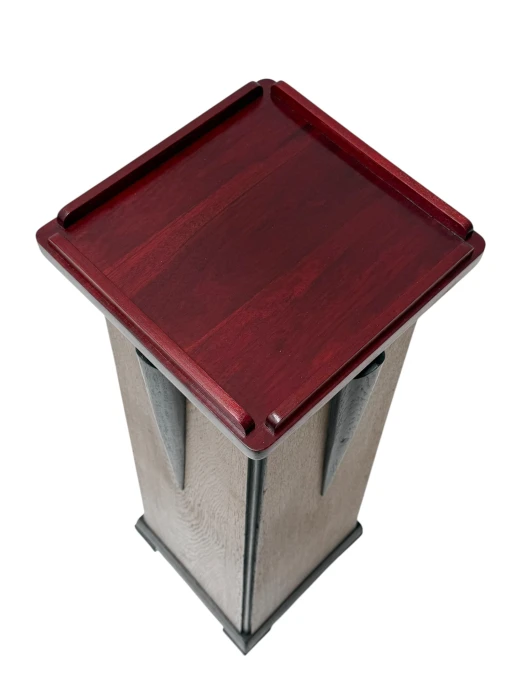 Art Deco Pedestal by E.G.C. Schubad, Oak & Padouk, Dutch Design, 1920s